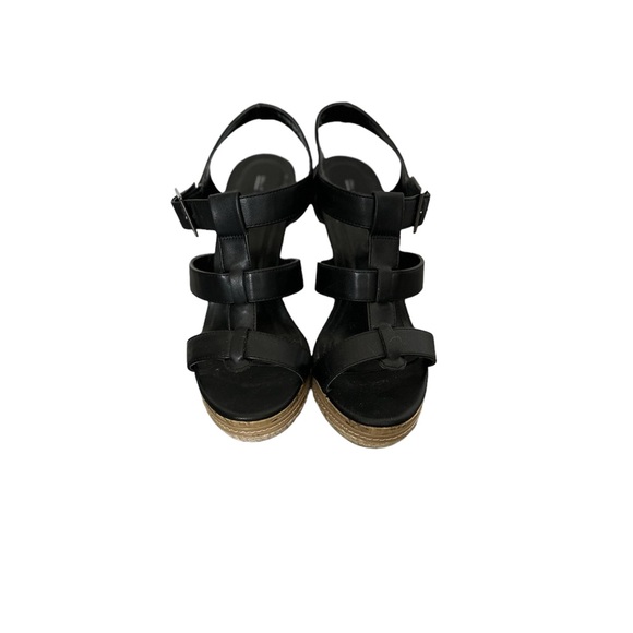 Call It Spring Black Wedges Size 7 - Picture 3 of 11